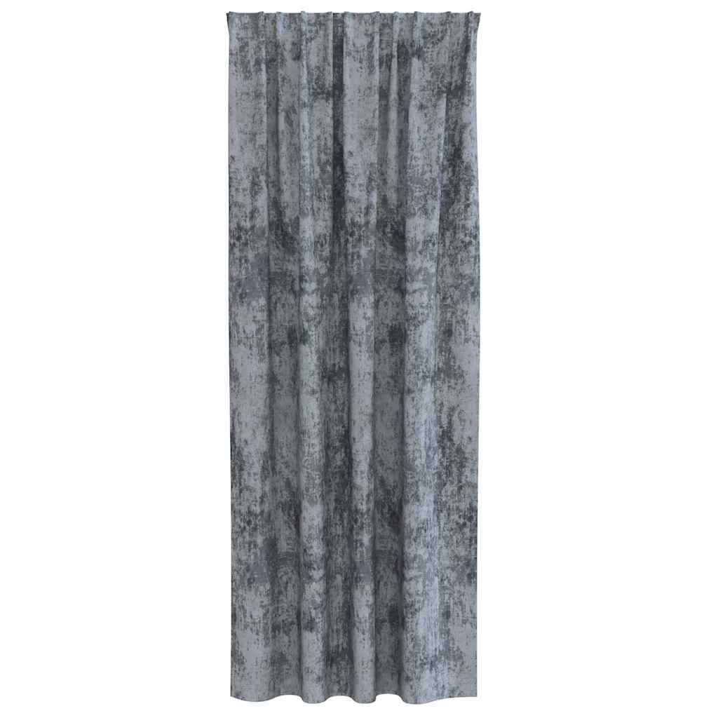 Curtain with Curtains 2 pcs Silver grey 245 x 140 cm Velvet